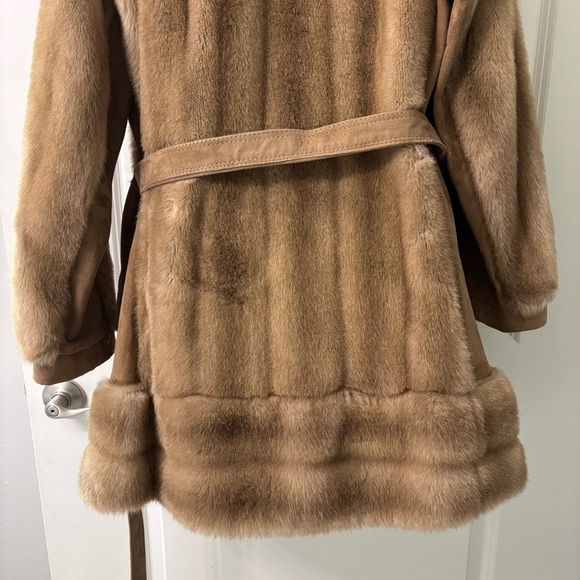 Lilli Ann by Adolph Schumer Faux Fur Genuine Leather Coat *read description - Picture 8 of 16